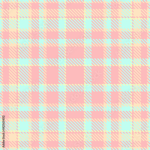 Kingdom textile background plaid, pyjamas fabric check vector. Season seamless pattern texture tartan in light and bisque colors.