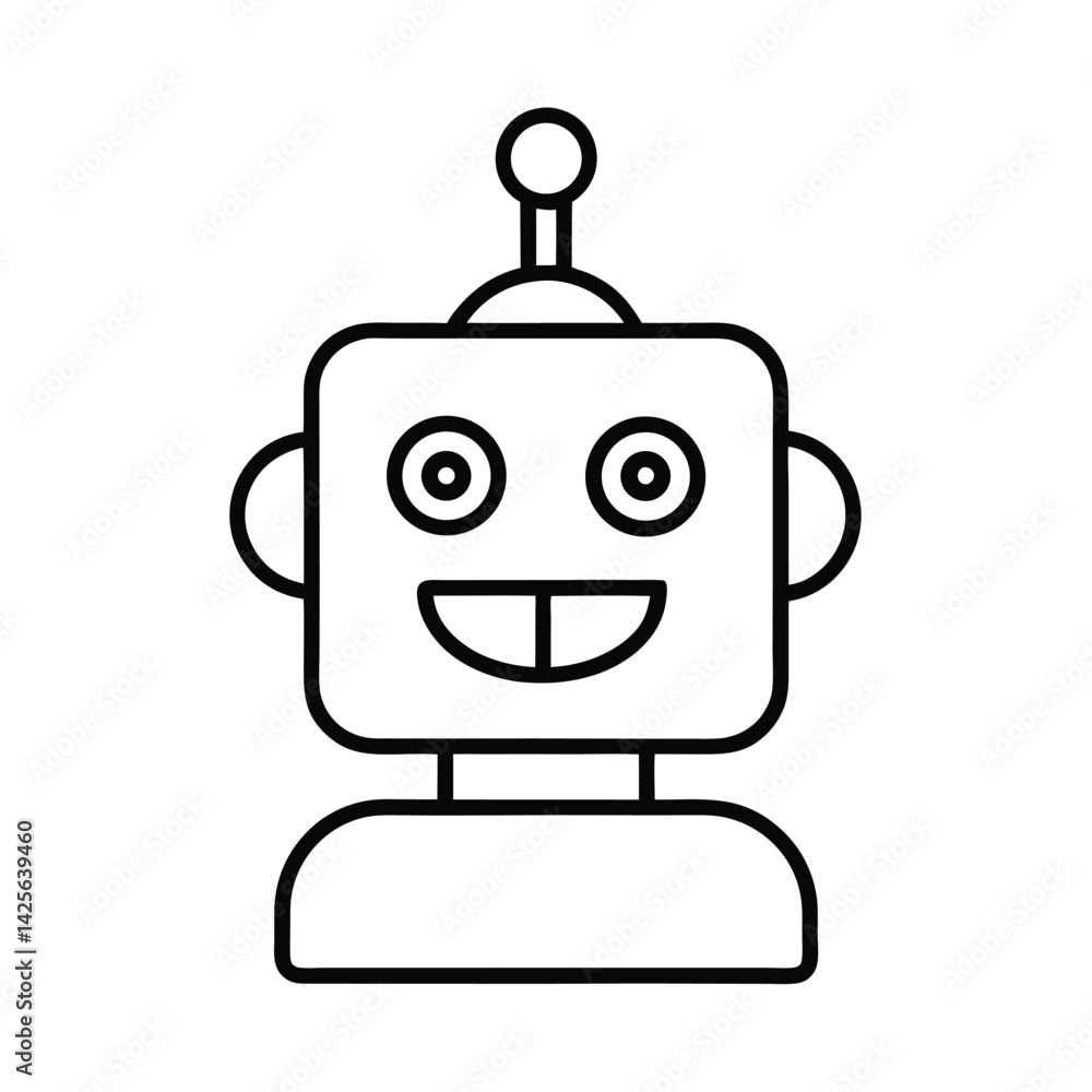 funny cartoon robot vector funny cartoon robot vector