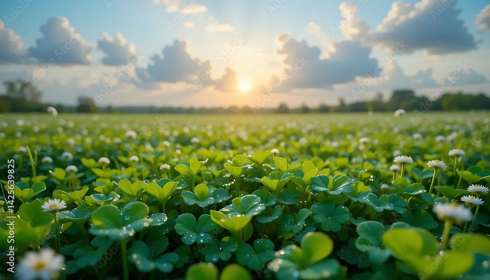 Macro Morning Dew on Clover Leaf. macro image of fresh morning dew on clover leaves. A beautiful springtime theme for eco and botanical visuals. Macro Morning Dew on Clover Leaf. macro image of fresh morning dew on clover leaves. A beautiful springtime theme for eco and botanical visuals.