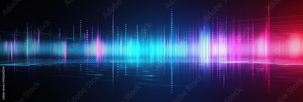 Sound waves visualization in modern voice assistant technology Sound waves visualization in modern voice assistant technology