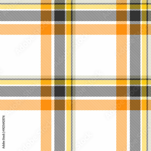 Choice seamless check textile, long texture vector pattern. Detailed plaid fabric background tartan in white and bright colors.