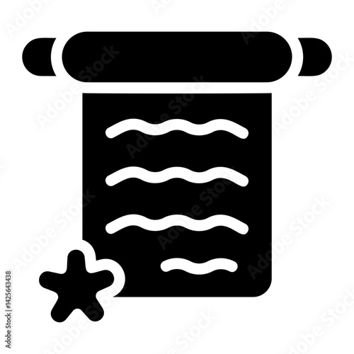 Letter of struggle Solid Icon