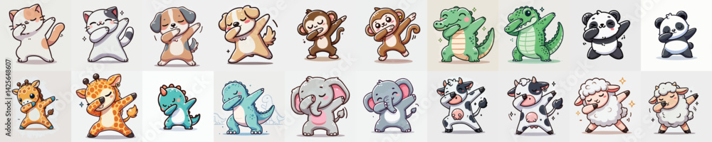 cute animals dabbing pose cute animals dabbing pose