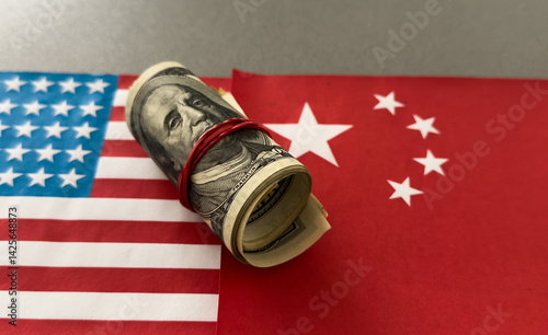 Obraz na płótnie Chinese officials are studying ways to reduce the yuan if the USA builds a tax shield. w salonie
