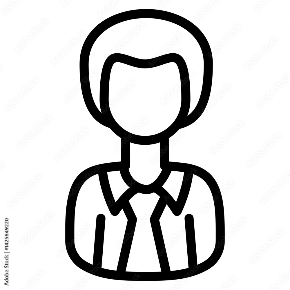 Businessman Line Icon Businessman Line Icon