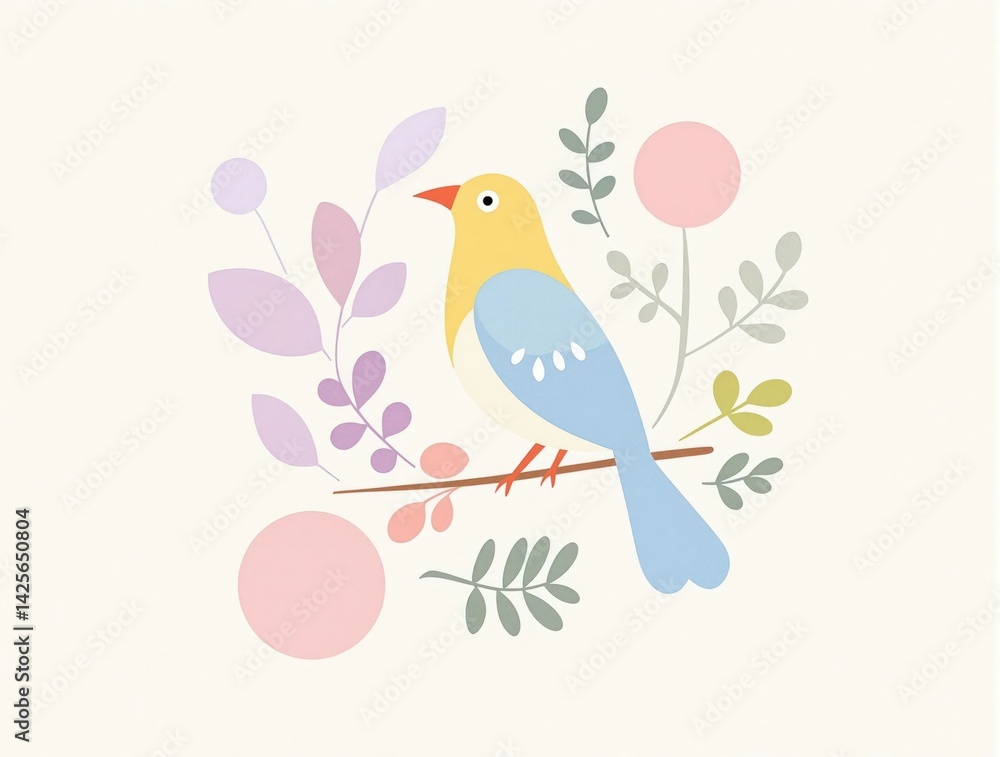 A bird is sitting on a branch A bird is sitting on a branch