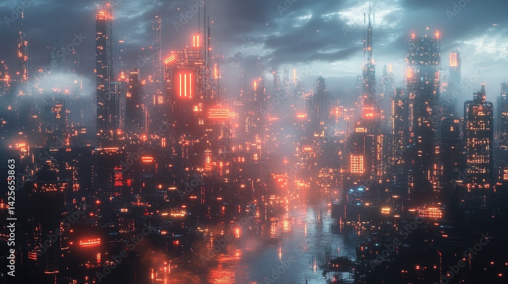 Cyberpunk Cityscape at Night Cyberpunk Cityscape at Night