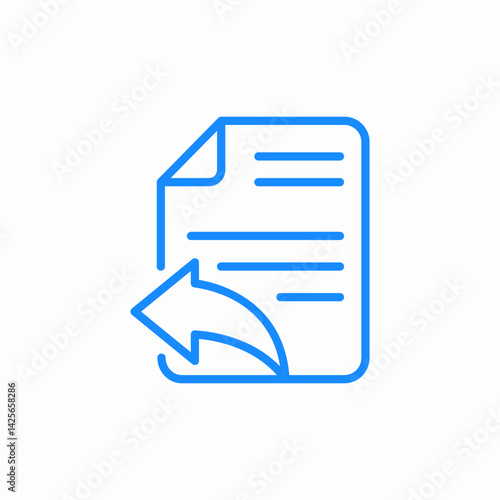 document forward icon sign vector