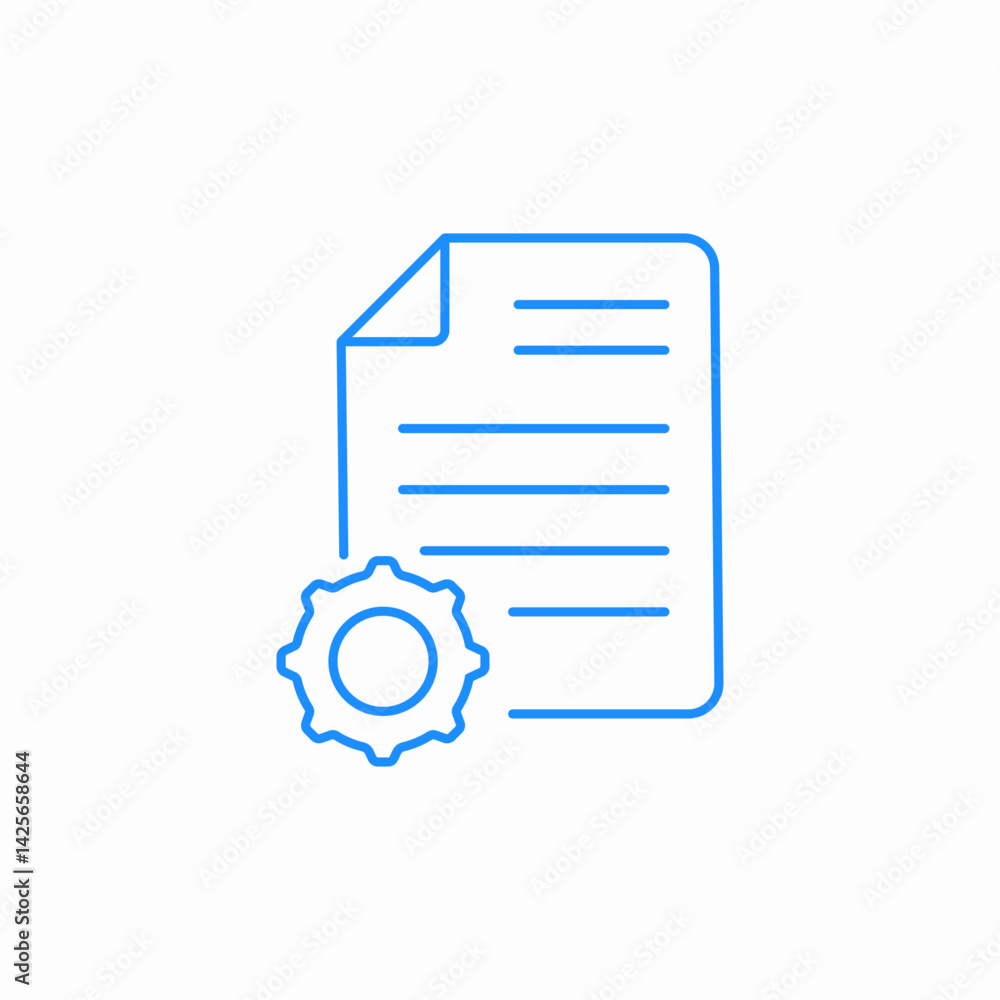 document settings icon sign vector document settings icon sign vector