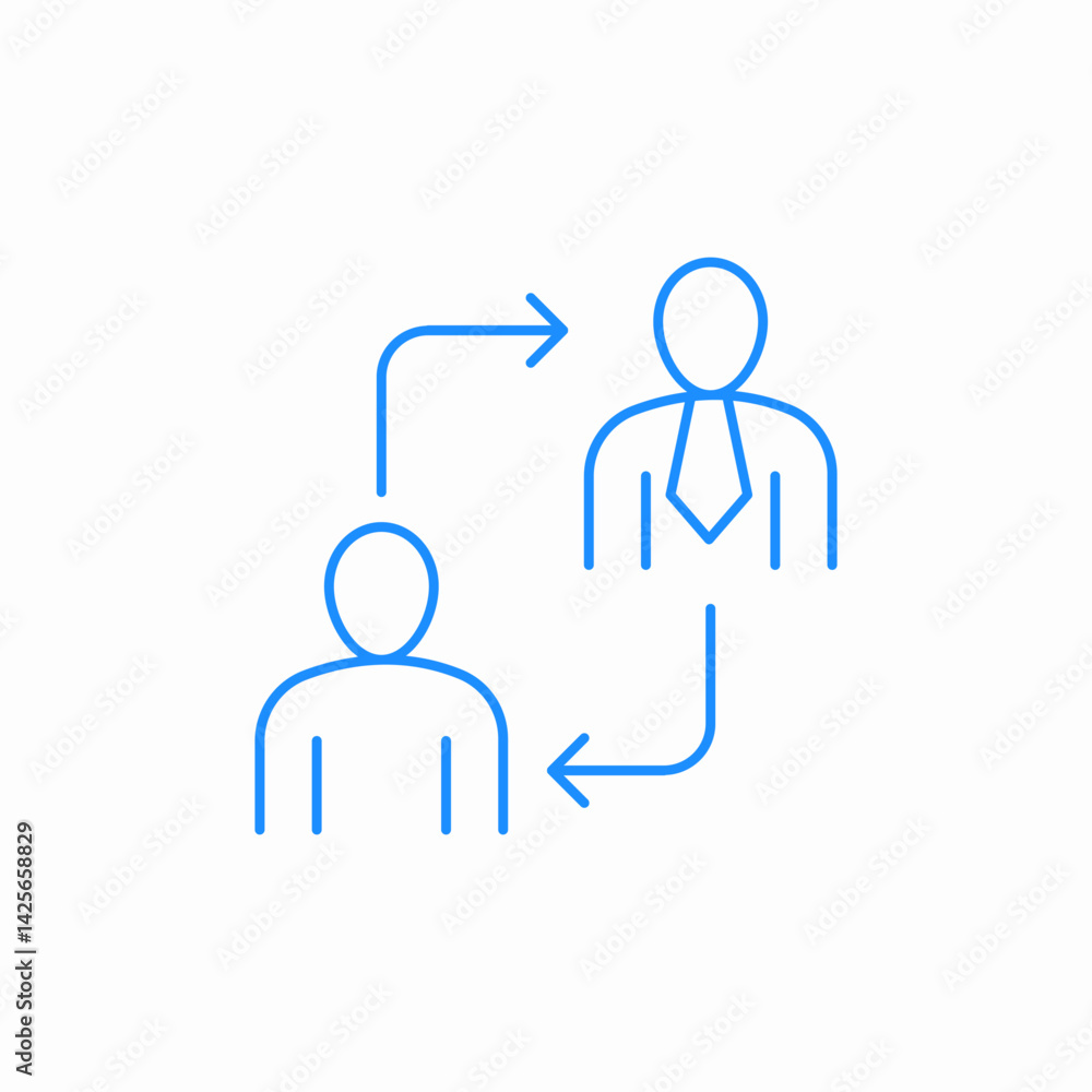 Fototapeta premium employee transfer icon sign vector