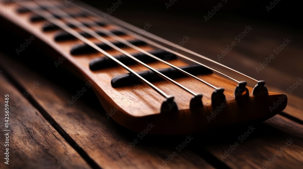 Fototapeta premium Learning a new musical instrument as a form of creative expression during a detox,