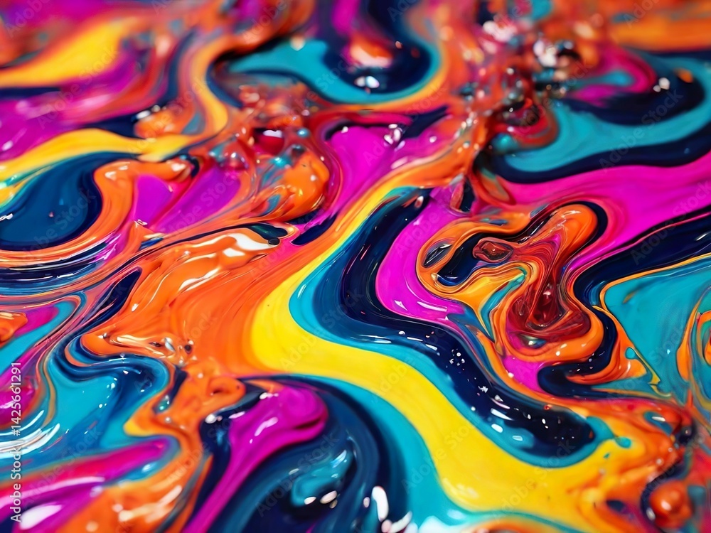 Brightly Colored Abstract Swirl Art Brightly Colored Abstract Swirl Art