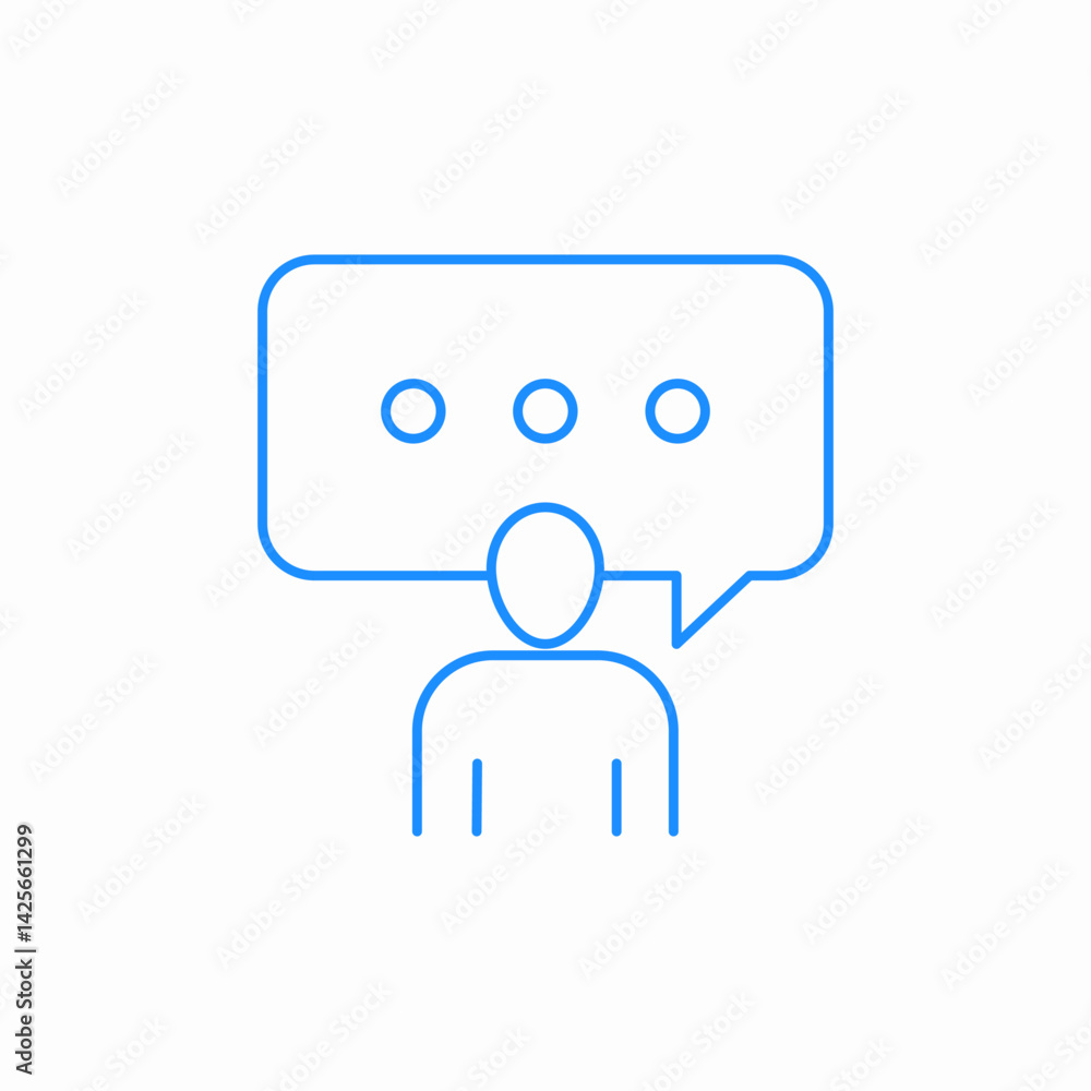 person speaking icon sign vector person speaking icon sign vector