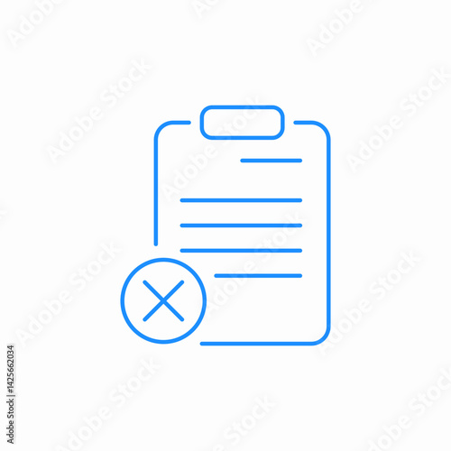 task failed icon sign vector