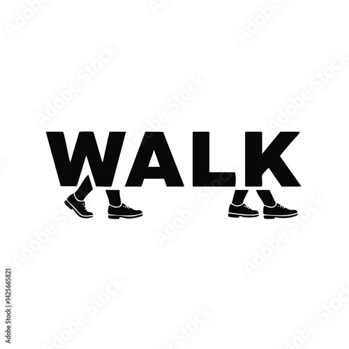 Walk Typography with Walking Legs

