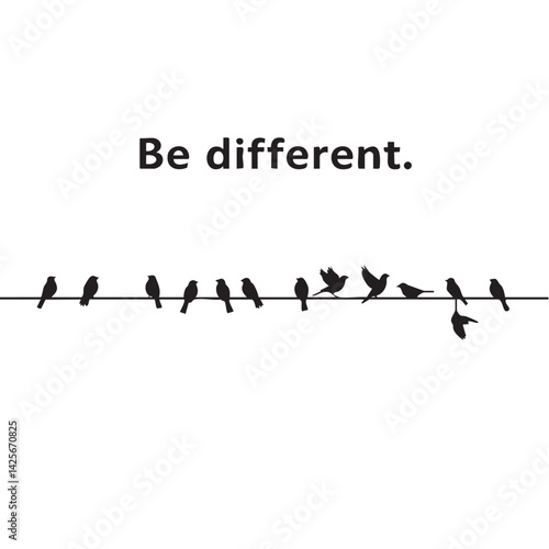 Be Different - Birds on a Wire Concept

