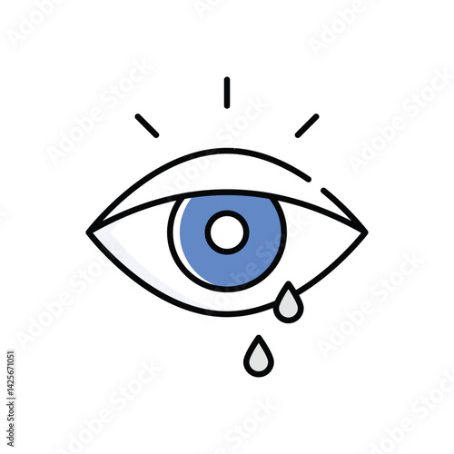 eye irritation  Vector icon