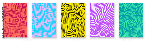 Wallpaper Mural Organic patterns or abstract groovy psychedelic backgrounds. Vector organic pattern backgrounds Torontodigital.ca