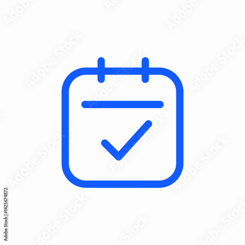 calendar check date icon sign vector