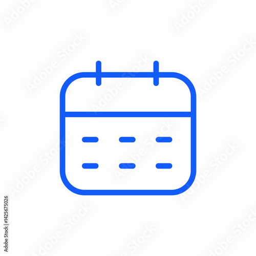 calendar date icon sign vector