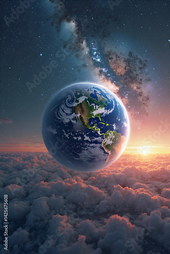 earth and moon
