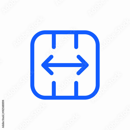 wide file range icon sign vector