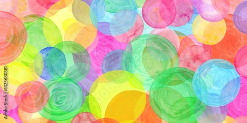 Vibrant Watercolor Circles Background