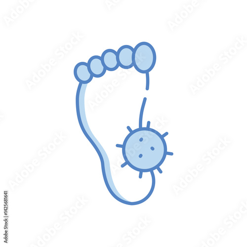 Foot fungus Vector icon