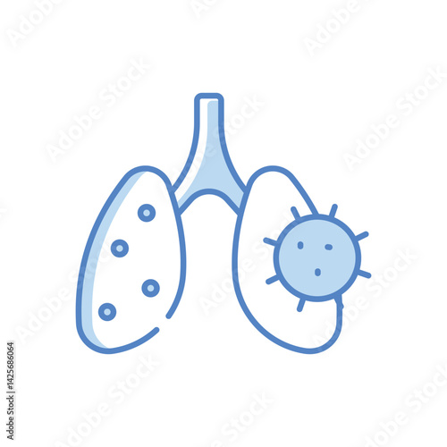 pneumonitis  Vector icon