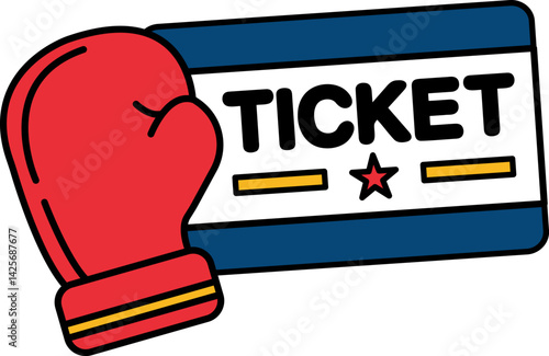 single icon of a Muay Thai ticket