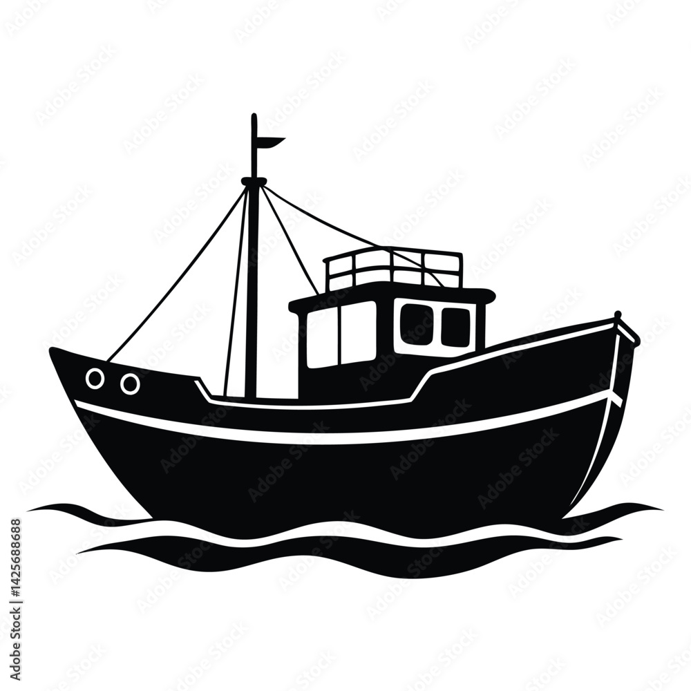 small fishing boat in the middle of the ocean small fishing boat in the middle of the ocean