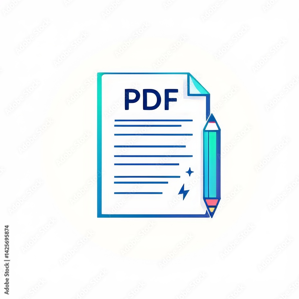 PDF Document Design note, for Graphic Resources or icon PDF Document Design note, for Graphic Resources or icon