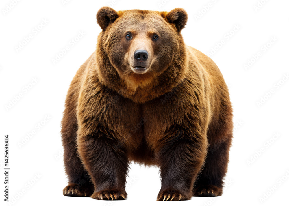 Fototapeta premium brown bear isolated on white