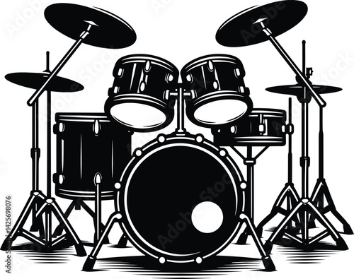  Drum Set Silhouette
