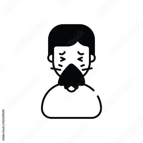 sneezing Vector icon
