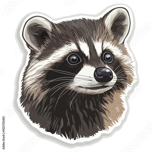 raccoon, animal, vector, transparent background