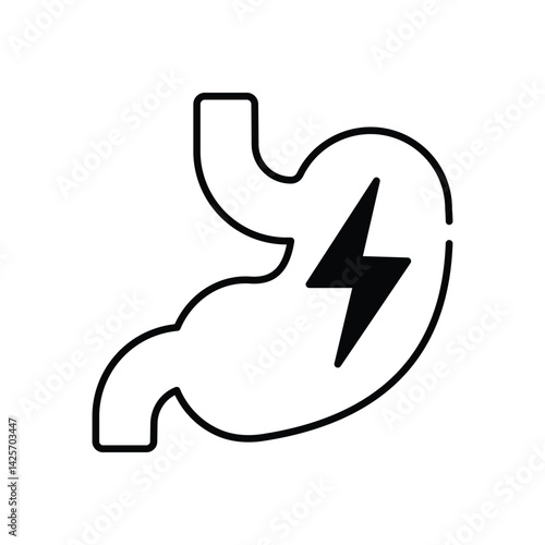 stomach pain Vector icon