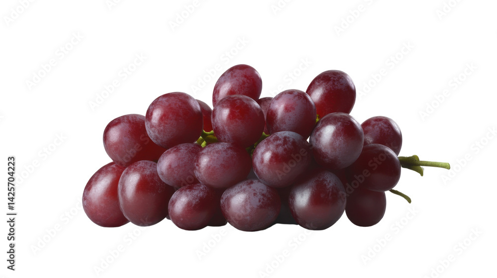 Fototapeta premium bunch of red grapes on white background