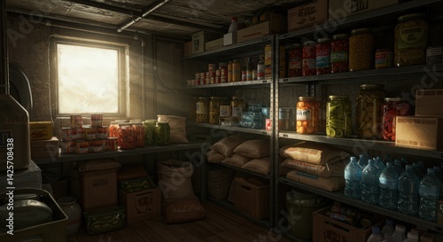 Sunlit Cellar: A Stockpile of Preserved Goods