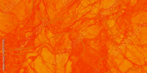 orange and yellow marble texture, with fluid abstract streaks and swirls. The pattern resembles molten lava or solar flares, creating an energetic, radiant, and dynamic design
