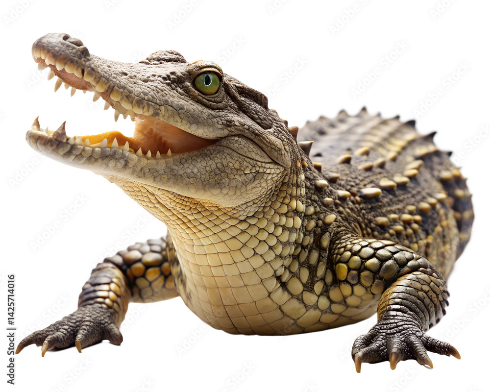 Naklejka premium crocodile isolated on white background