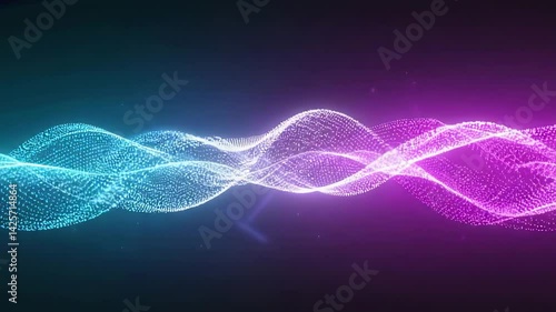 Abstract and elegant wave-like particle pattern