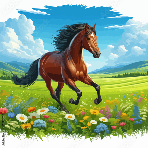 horse in the field