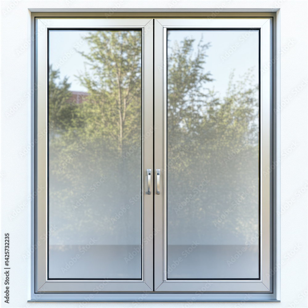 Naklejka premium open window with blue sky and clouds