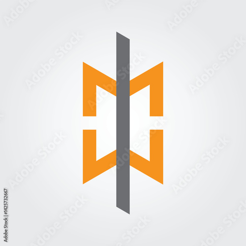 Letter M Sigma vector icon illustration