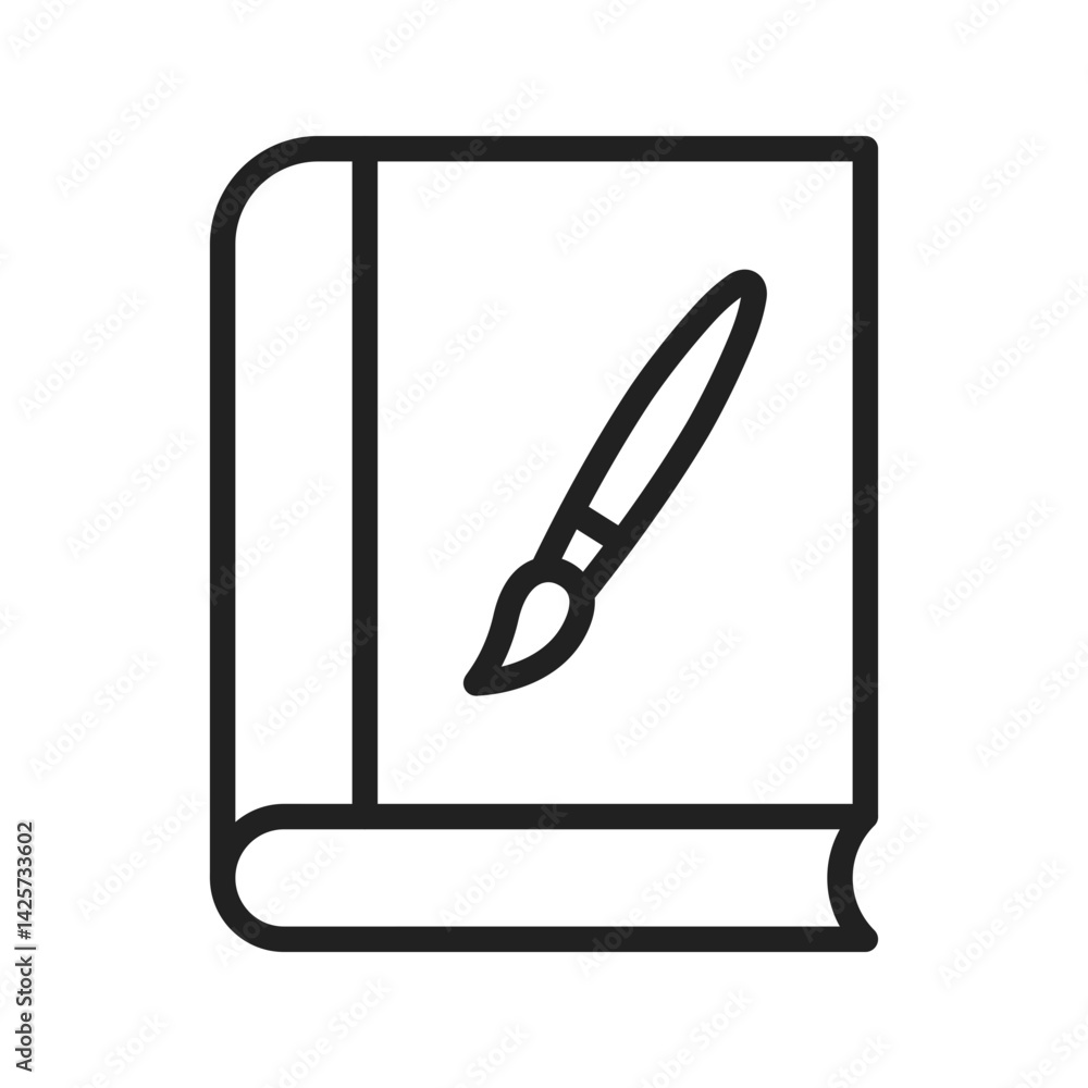 Art Book icon vector image. Suitable for mobile apps, web apps and print media. Art Book icon vector image. Suitable for mobile apps, web apps and print media.