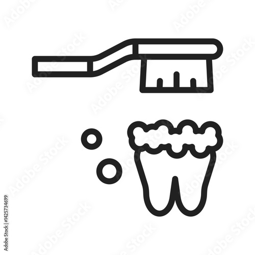 Brushing icon vector image. Suitable for mobile apps, web apps and print media.