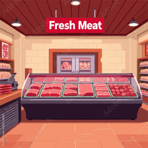 A Display Case Filled with Fresh Cuts of Beef and Other Meats