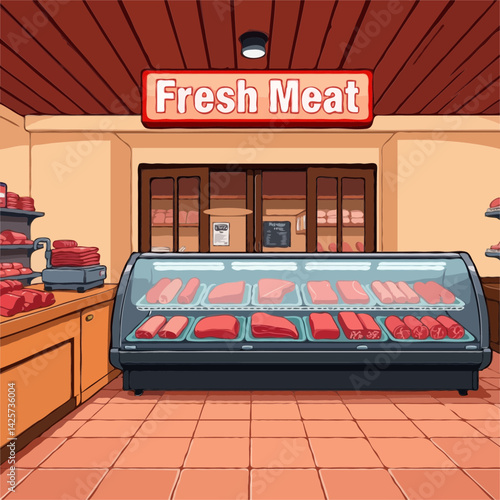 A Display Case Filled with Fresh Cuts of Beef and Other Meats
