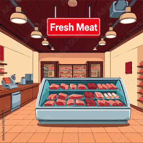 A Display Case Filled with Fresh Cuts of Beef and Other Meats